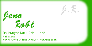 jeno robl business card