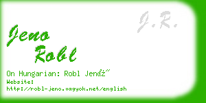 jeno robl business card